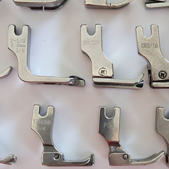 Industrial Needle Feed Sewing Machine Zipper Foot Set 25 Different + Storage Box - Picture 10 of 15